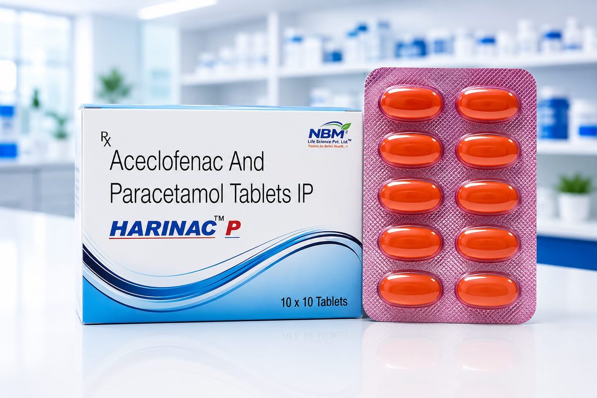 HARINAC P Tablet - Aceclofenac and Paracetamol Tablets IP