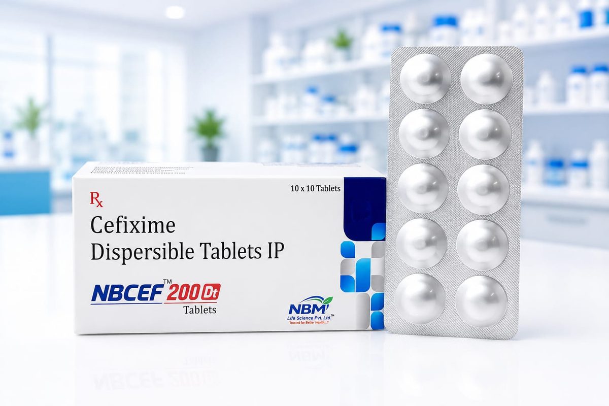 NBCEF 200 DT Tablet - Cefixime Dispersible Tablets IP 200mg by NBM Life Science